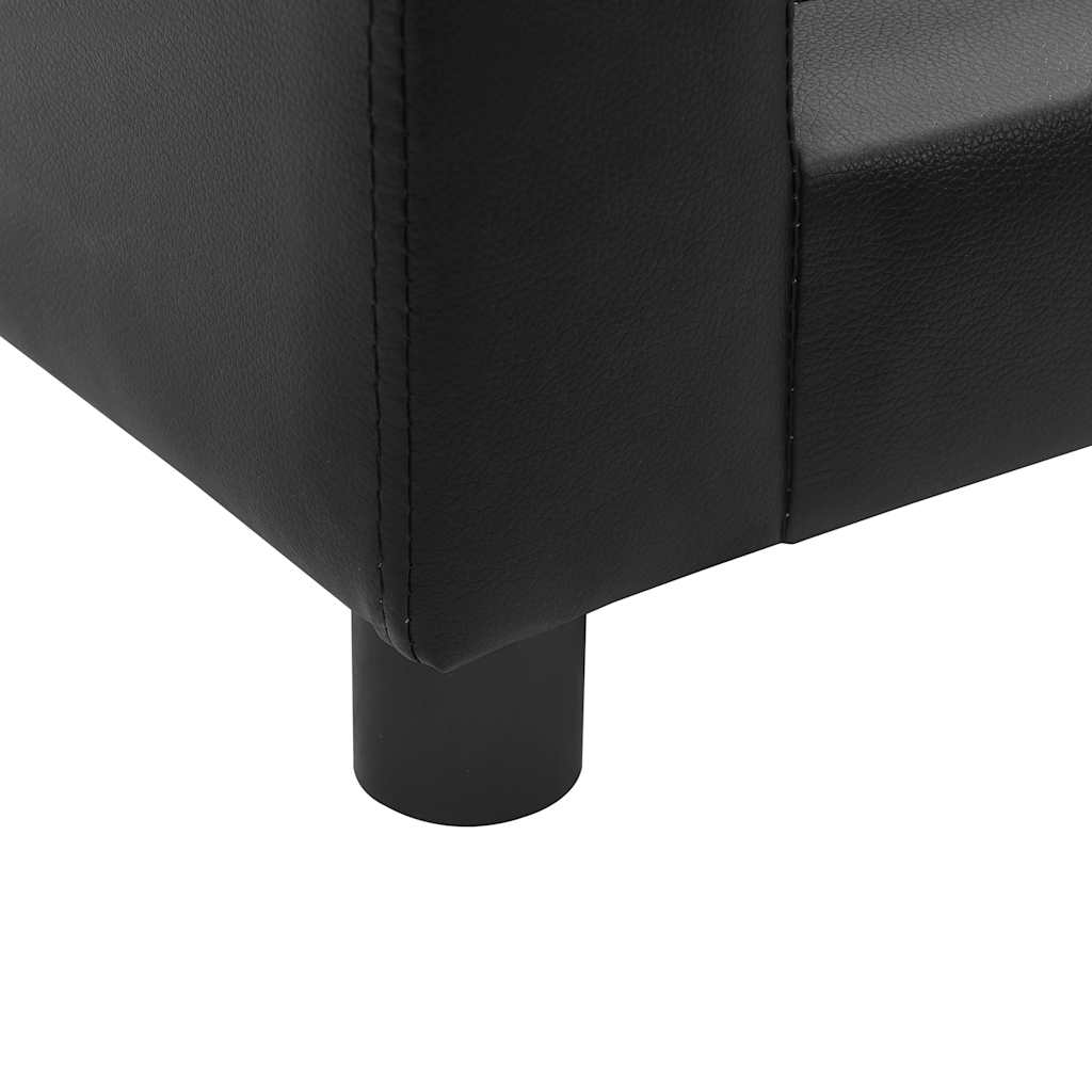 Pohovka pro psy černá 60 x 43 x 30 cm plyš a umělá kůže