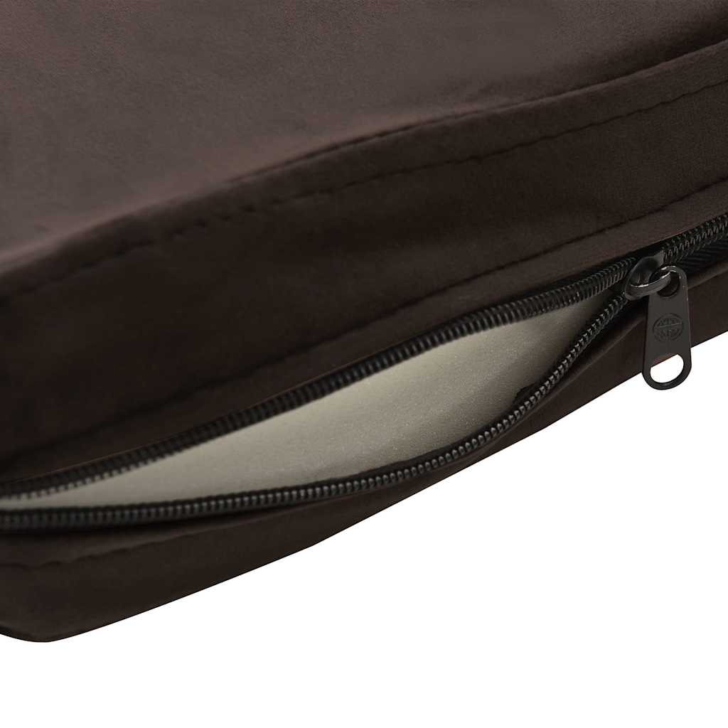Pohovka pro psy hnědá 60 x 43 x 30 cm plyš a umělá kůže