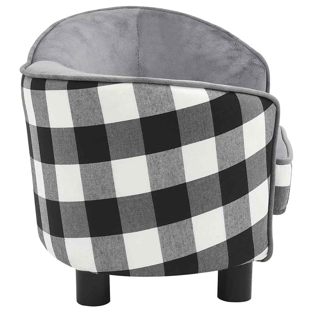 Pohovka pro psy šedá 68 x 38 x 38 cm plyš