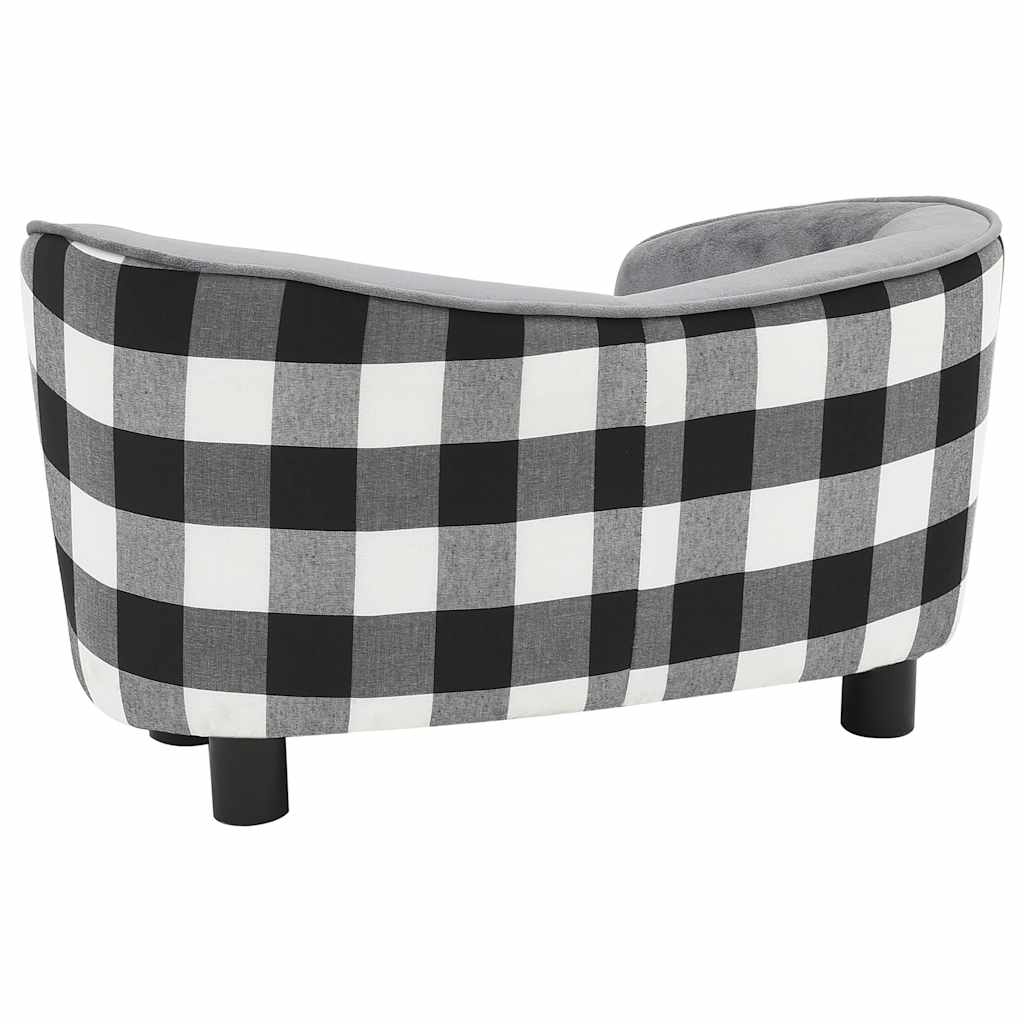 Pohovka pro psy šedá 68 x 38 x 38 cm plyš