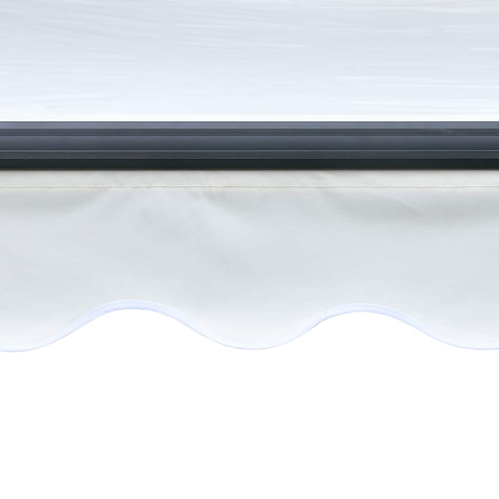 Ručně zatahovací markýza s LED světlem 300 x 250 cm krémová