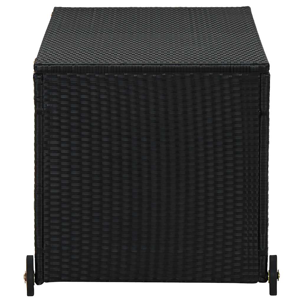 Zahradní úložný box černý 120x 65 x 61 cm polyratan