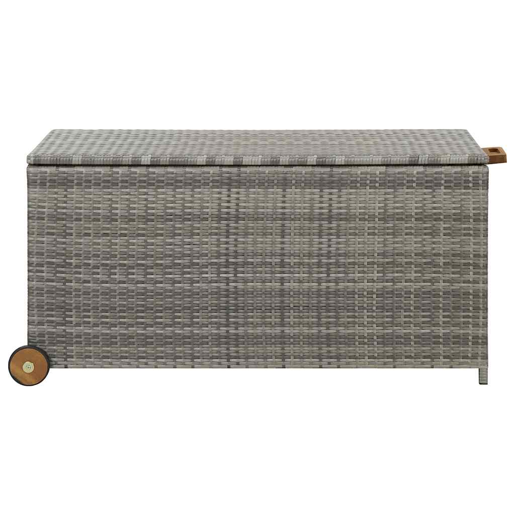 Zahradní úložný box světle šedý 120 x 65 x 61 cm polyratan