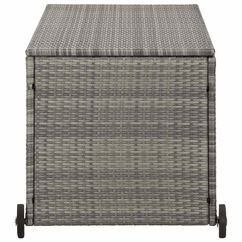 Zahradní úložný box světle šedý 120 x 65 x 61 cm polyratan