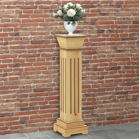 Stojan na květiny čtvercový sloup světlé dřevo 17x17x66 cm MDF