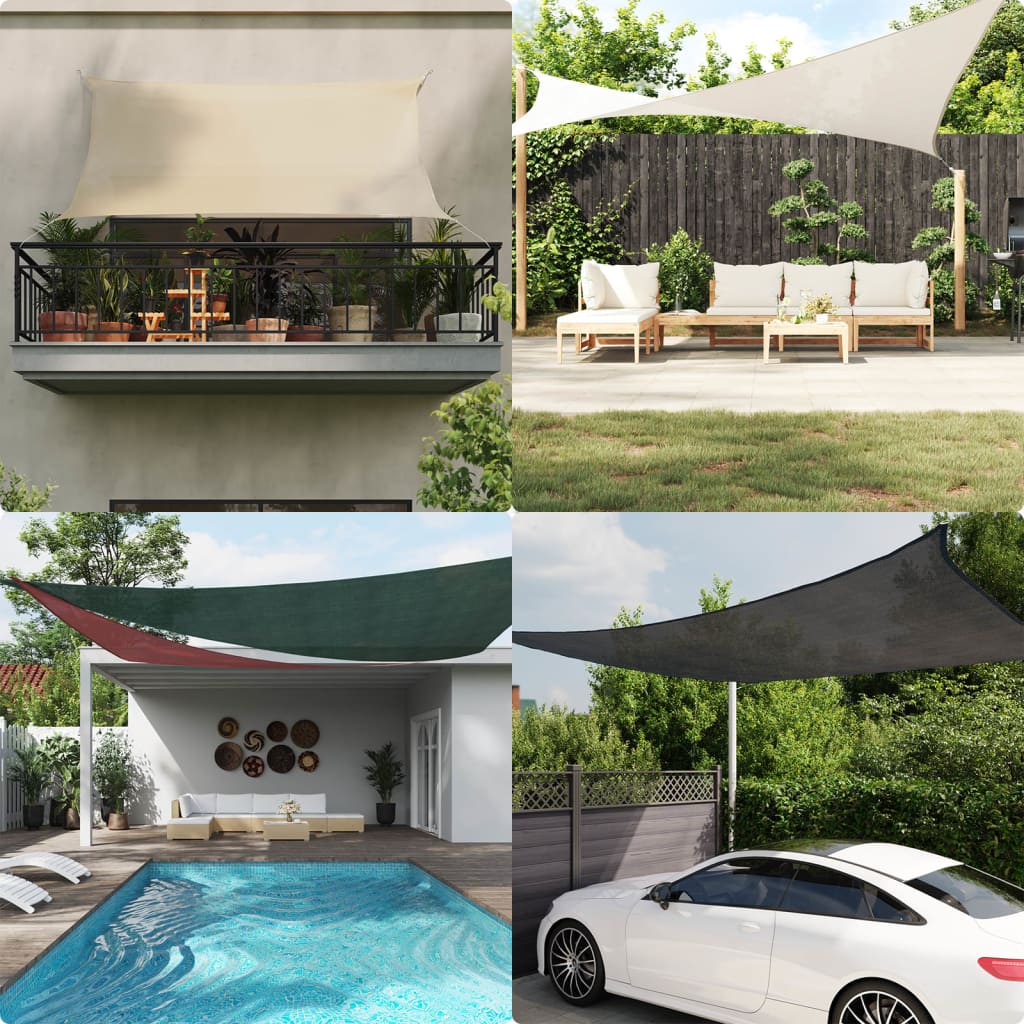Stínicí plachta 160 g/m² antracitová 6 x 6 m HDPE