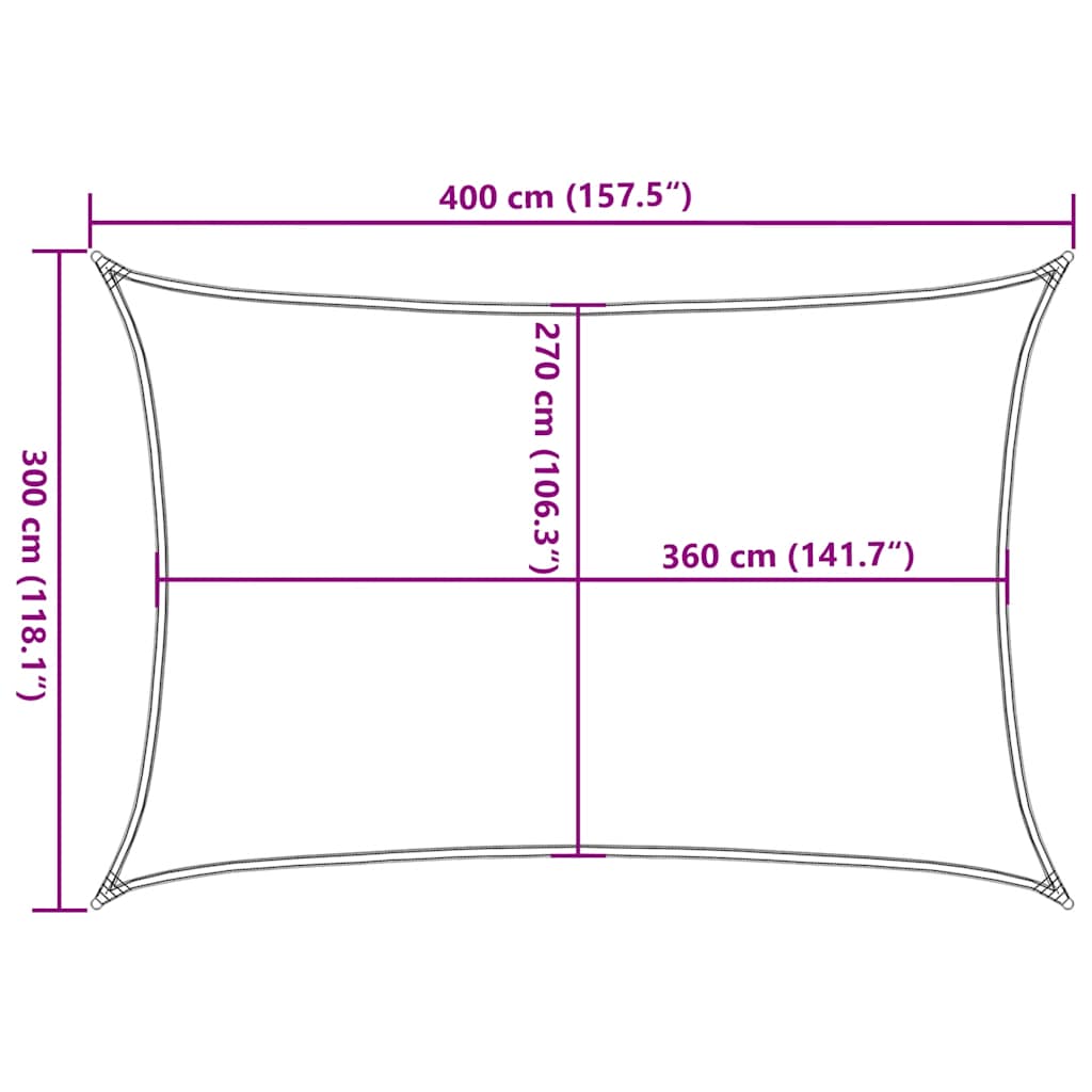 Stínící plachta 160 g/m² taupe 3 x 4 m HDPE