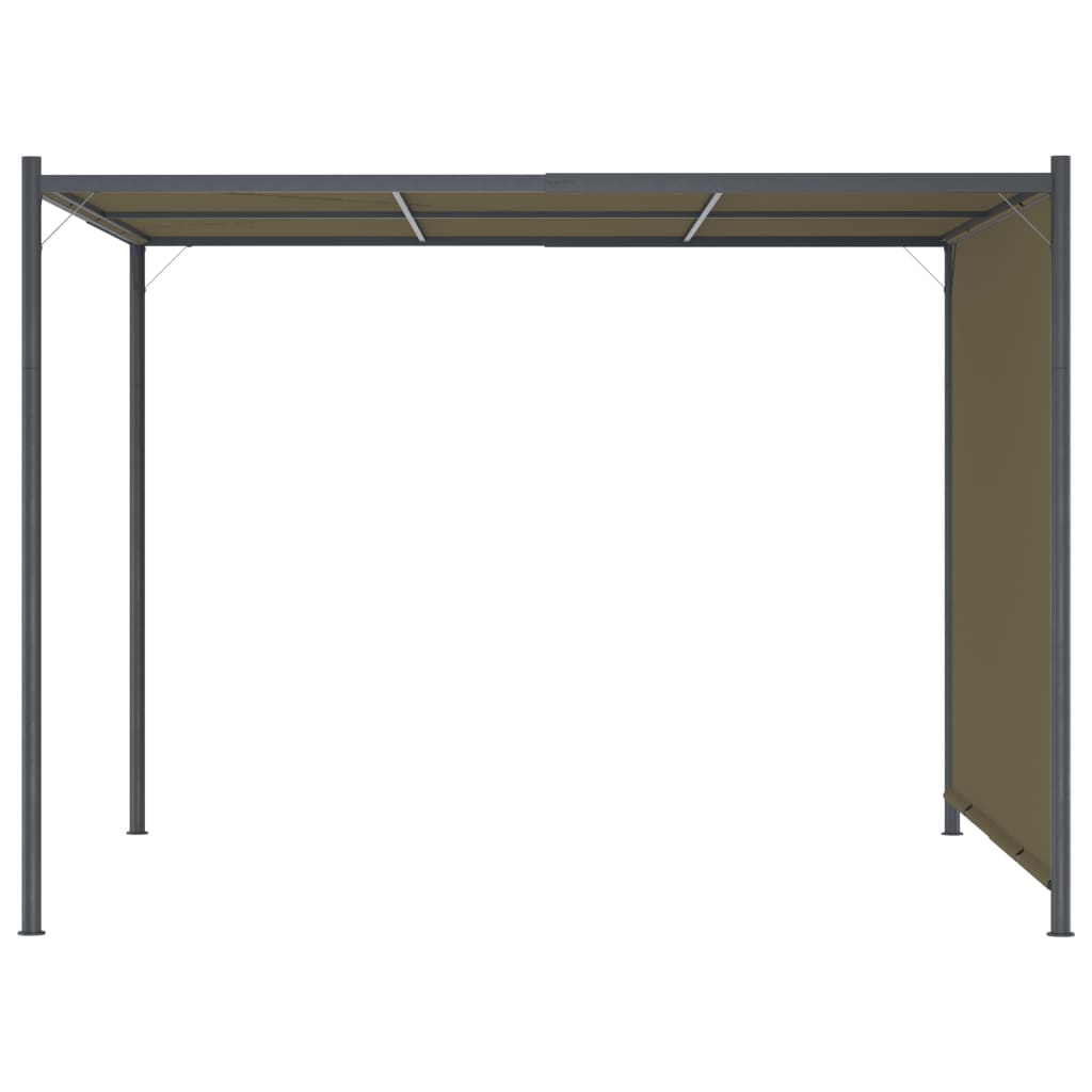 Zahradní altán se zatahovací střechou 3 x 3 m taupe 180 g/m²