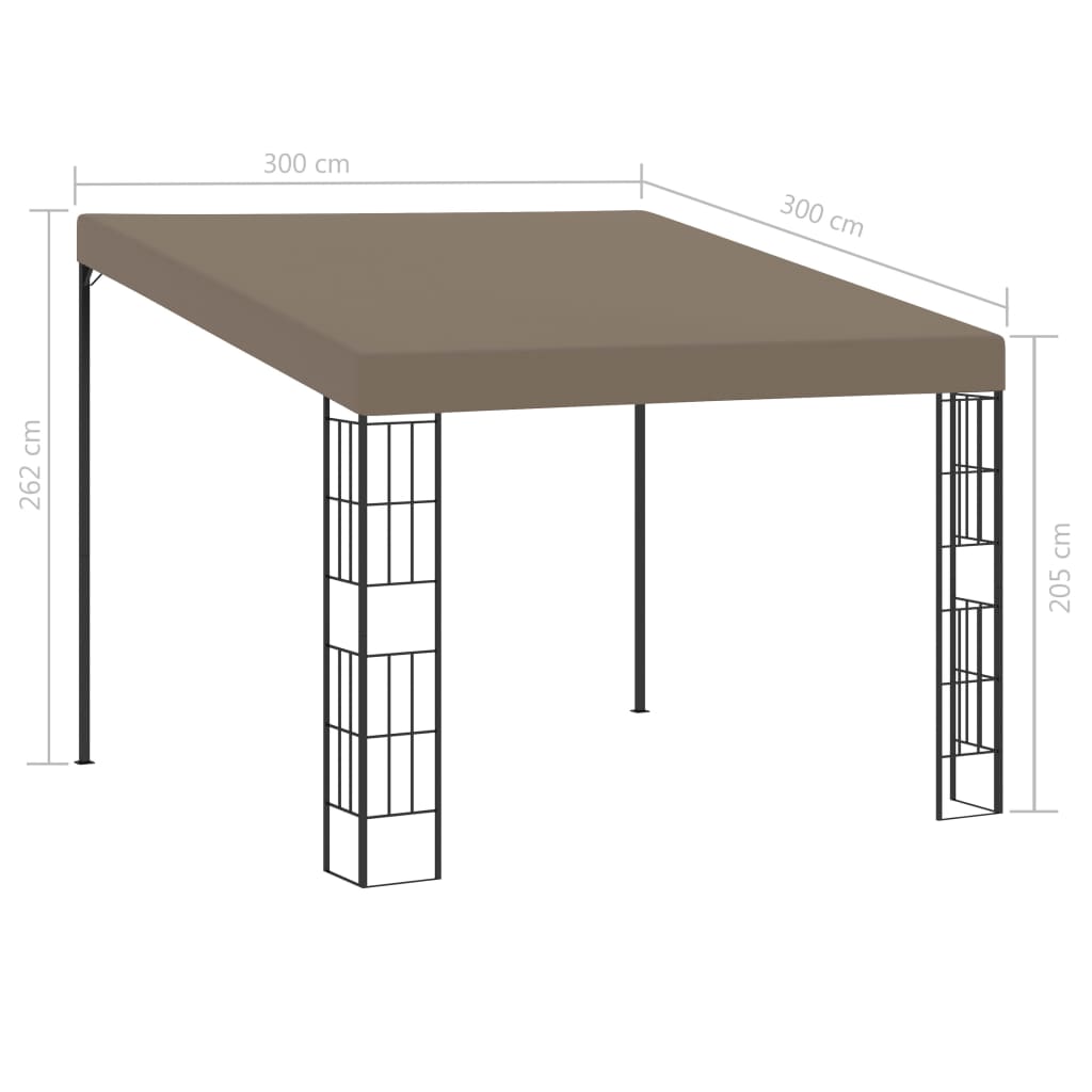 Altán ke zdi 3 x 3 m taupe textil