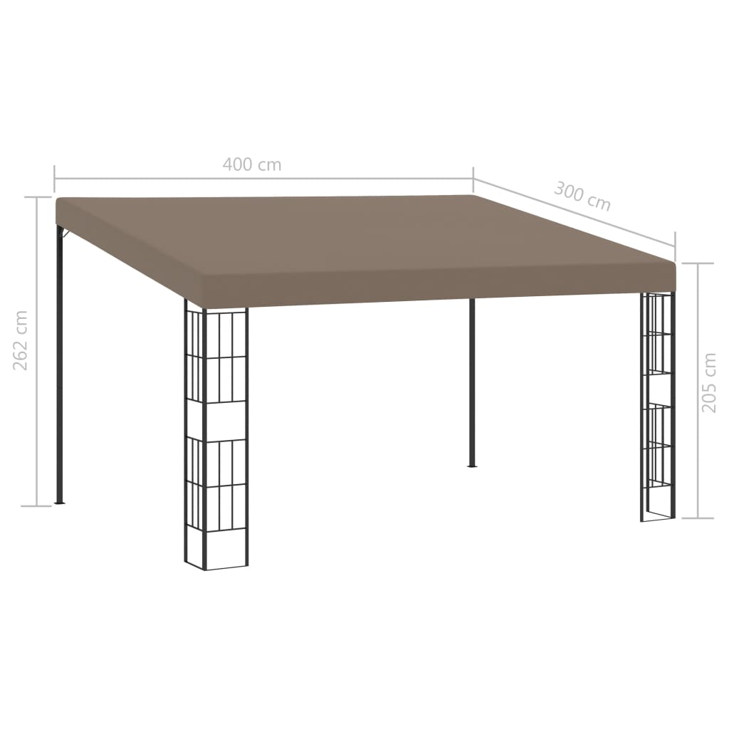 Altán ke zdi 4 x 3 m taupe textil