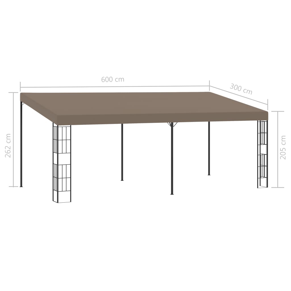 Altán ke zdi 6 x 3 m taupe textil