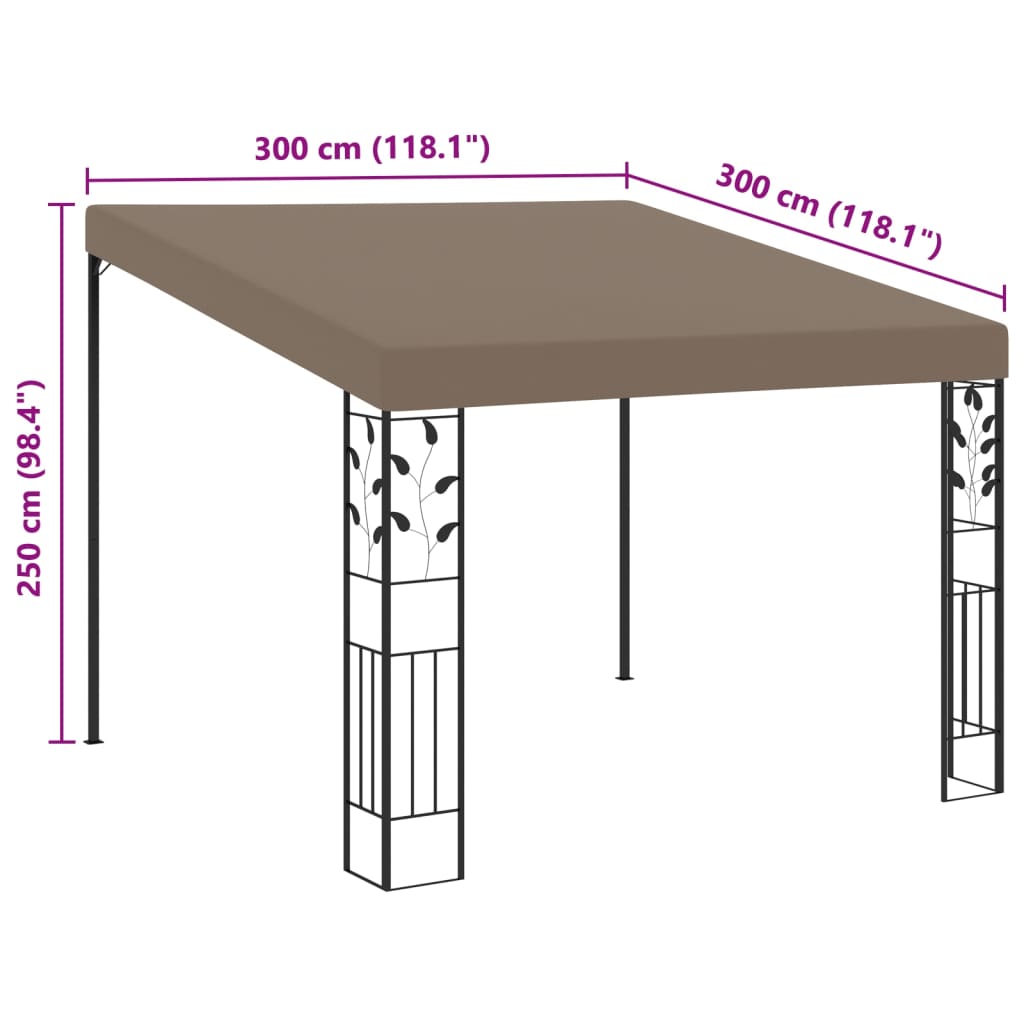 Altán ke zdi 3 x 3 x 2,5 m taupe