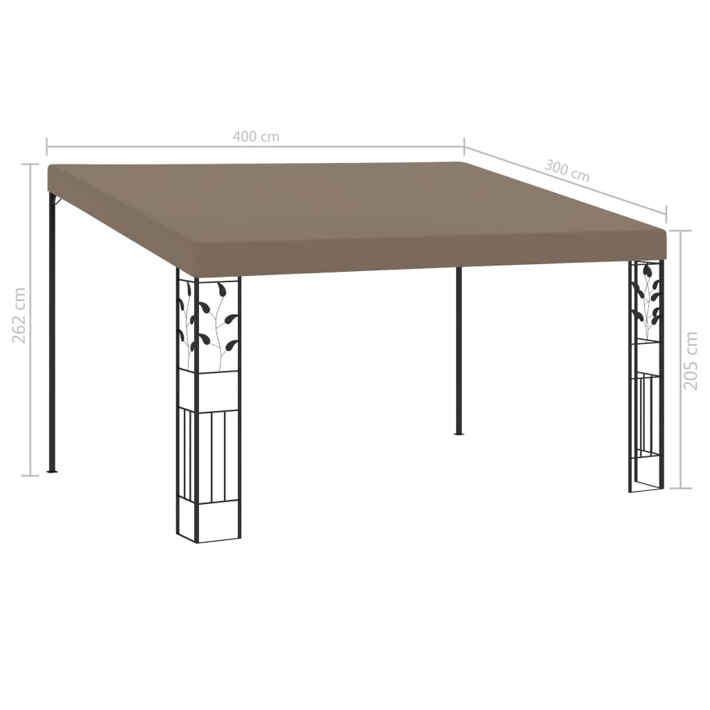 Altán ke zdi 4 x 3 x 2,5 m taupe