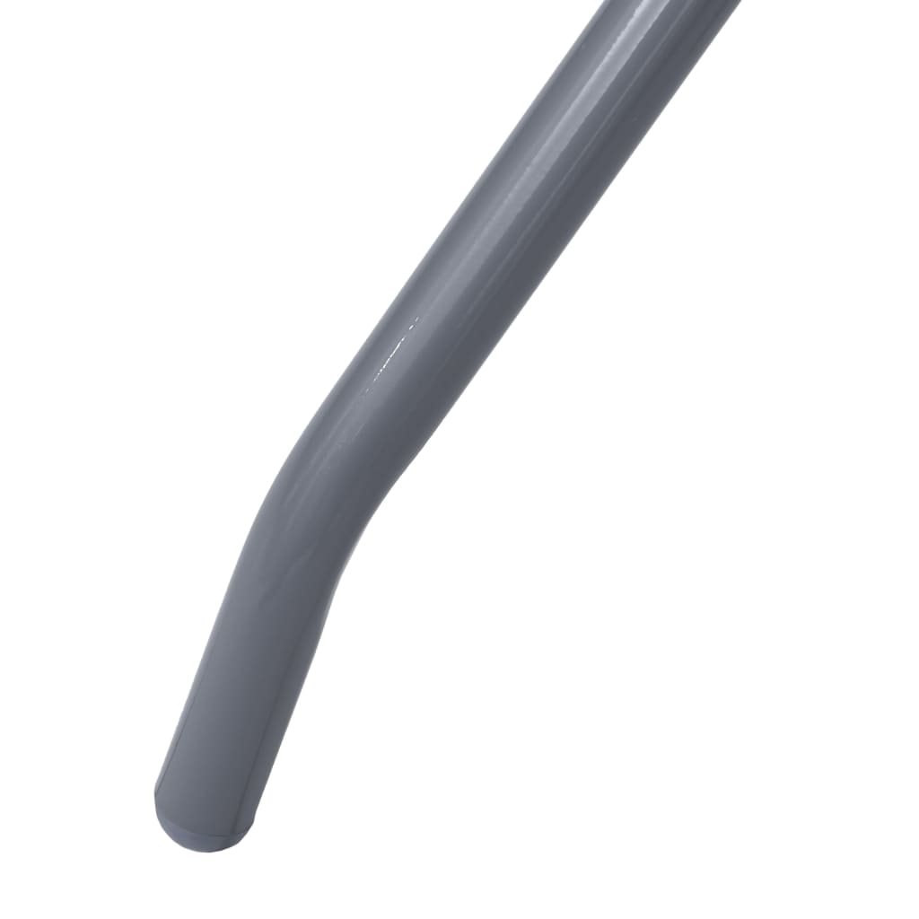 Zahradní stůl světle šedý 80 cm ocel a sklo