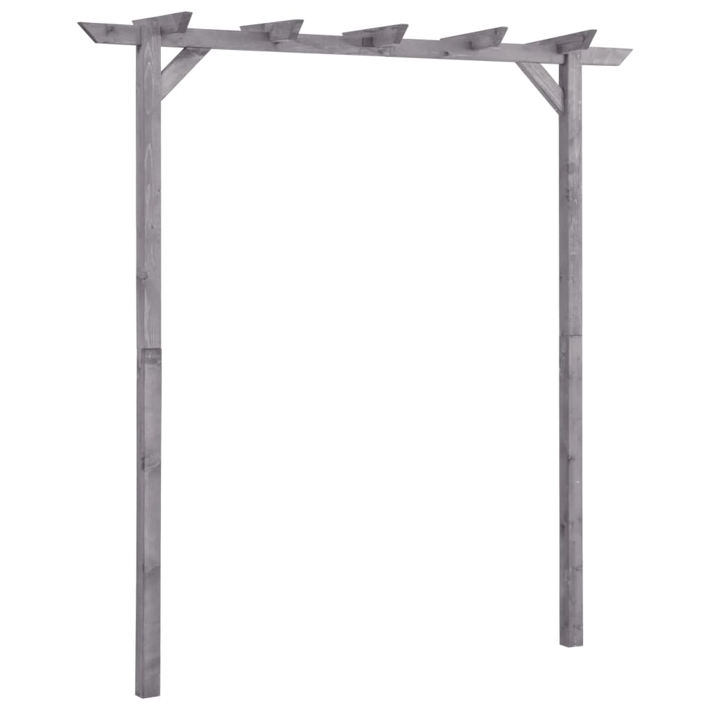Zahradní pergola šedá 200 x 40 x 205 cm impregnovaná borovice