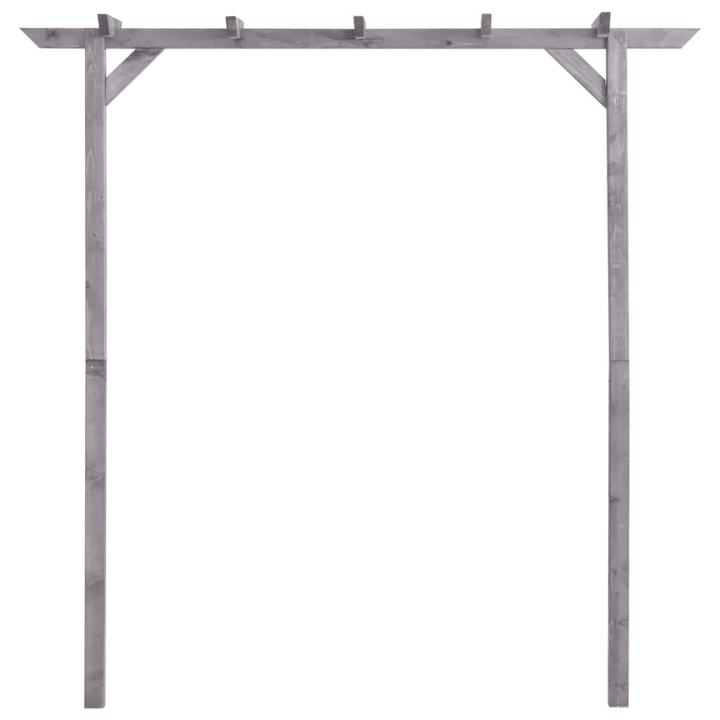 Zahradní pergola šedá 200 x 40 x 205 cm impregnovaná borovice