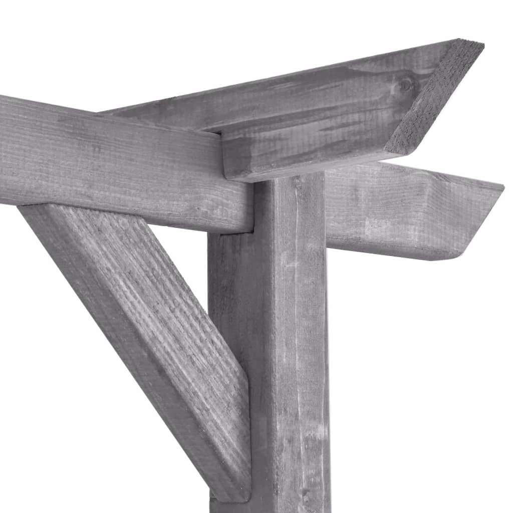 Zahradní pergola šedá 200 x 40 x 205 cm impregnovaná borovice