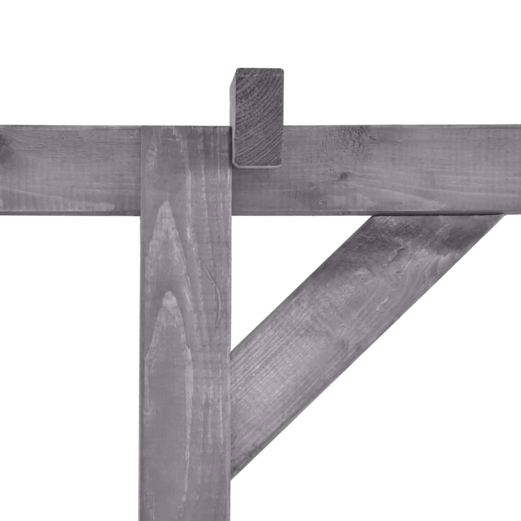 Zahradní pergola šedá 200 x 40 x 205 cm impregnovaná borovice
