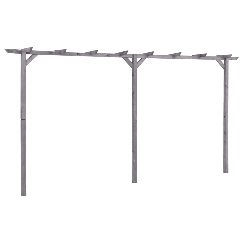 Zahradní pergola šedá 400 x 40 x 205 cm impregnovaná borovice