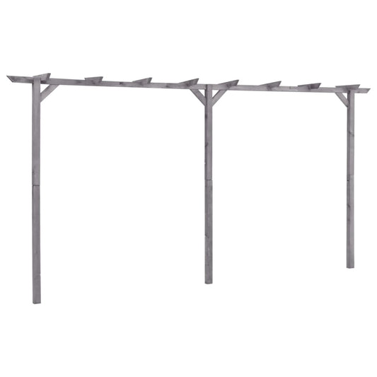 Zahradní pergola šedá 400 x 40 x 205 cm impregnovaná borovice
