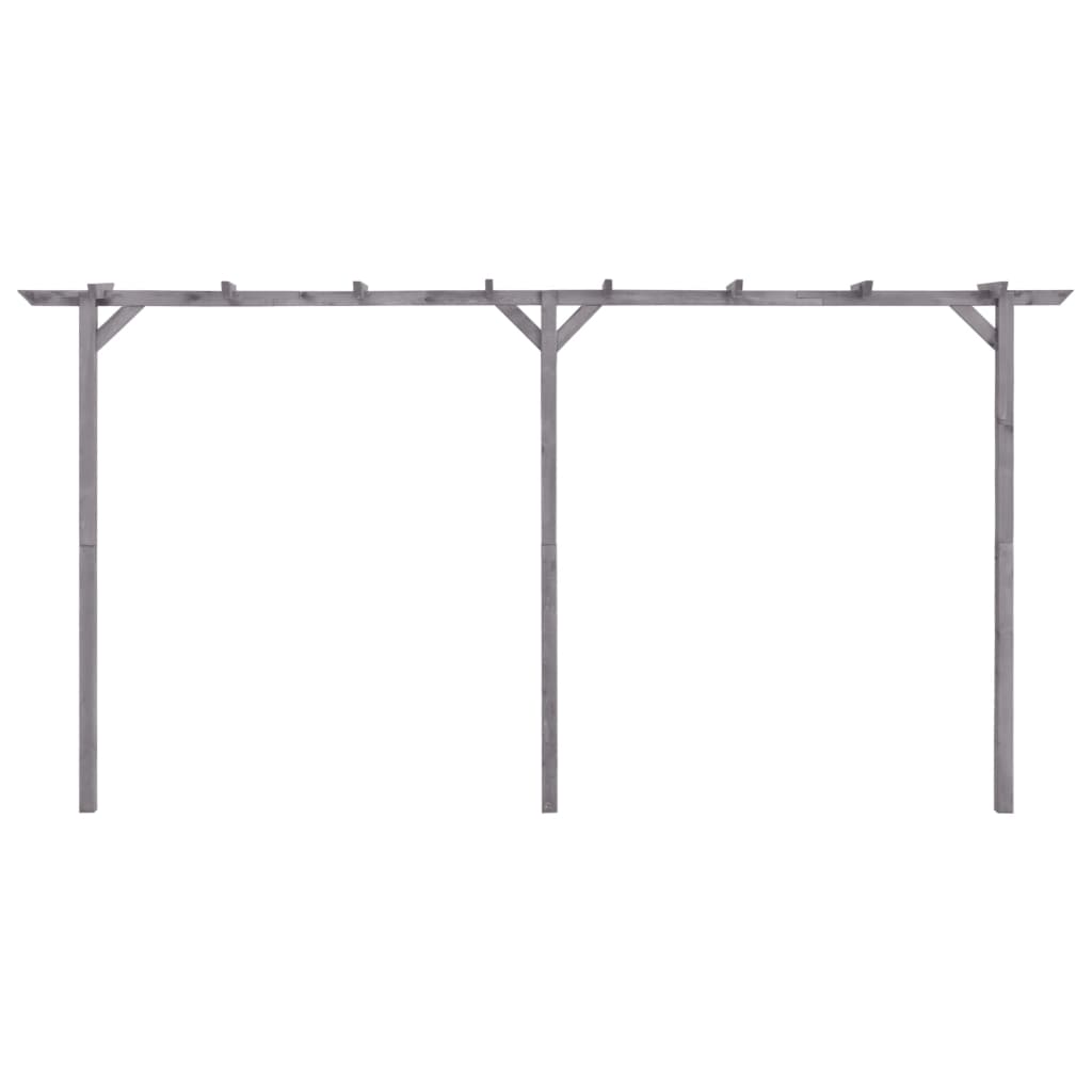 Zahradní pergola šedá 400 x 40 x 205 cm impregnovaná borovice