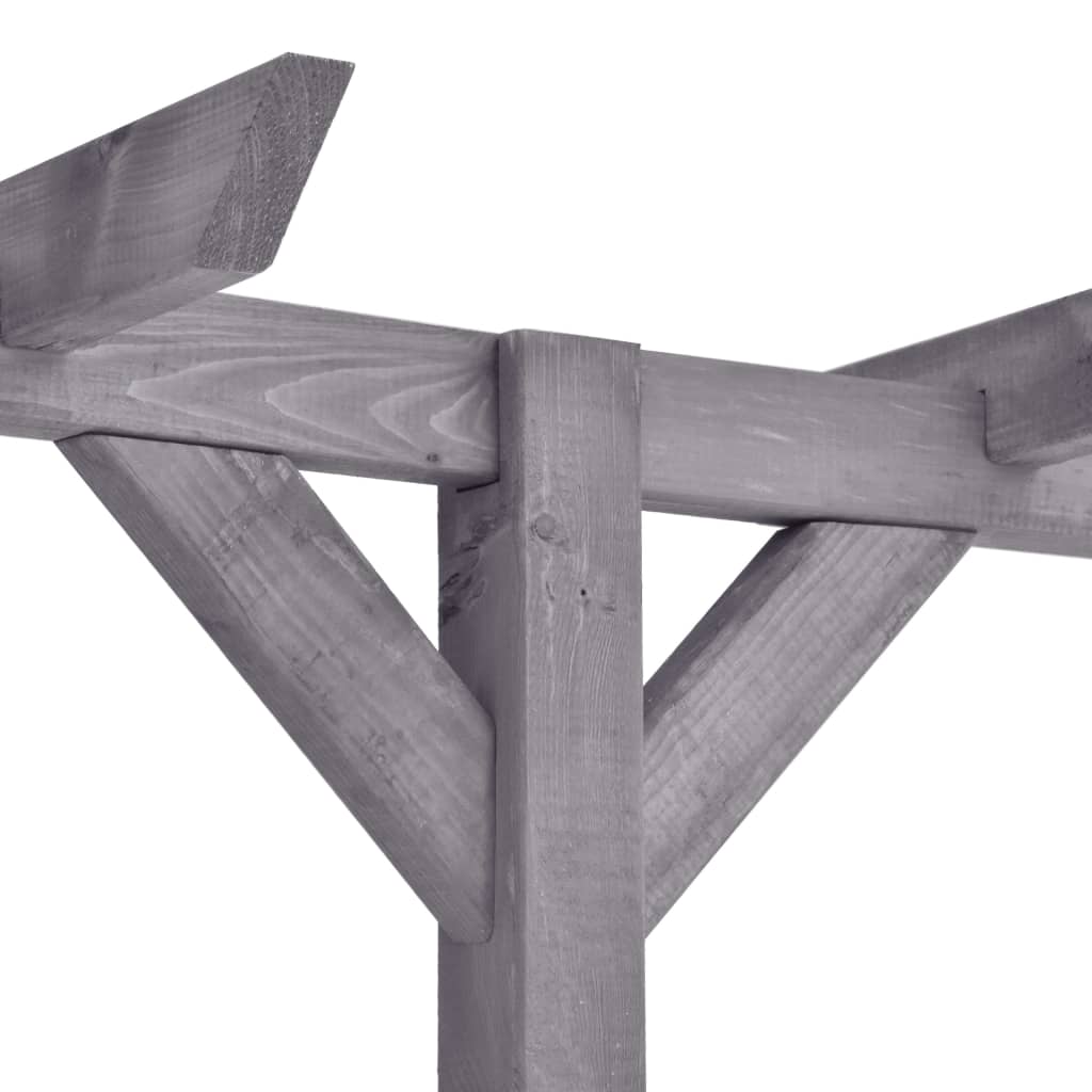 Zahradní pergola šedá 400 x 40 x 205 cm impregnovaná borovice