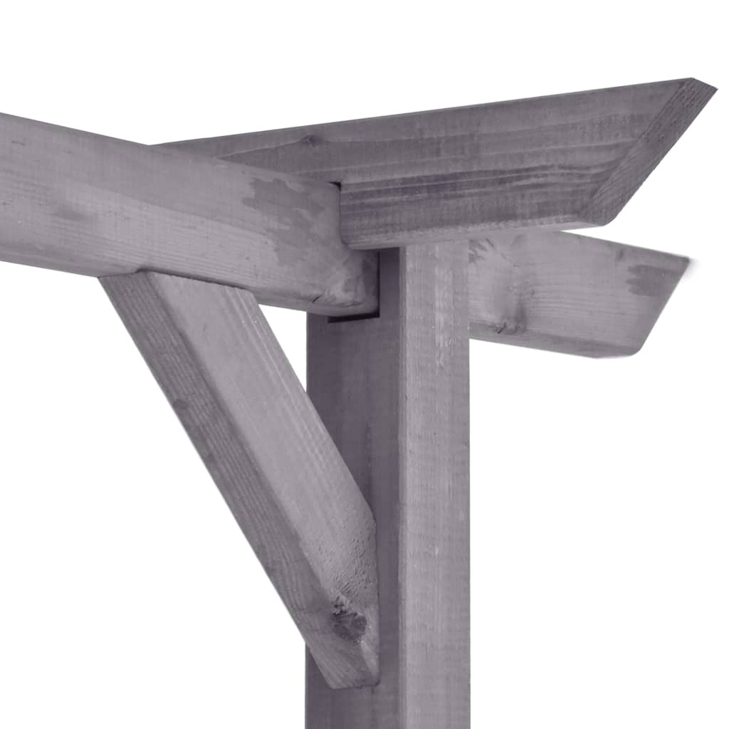 Zahradní pergola šedá 400 x 40 x 205 cm impregnovaná borovice
