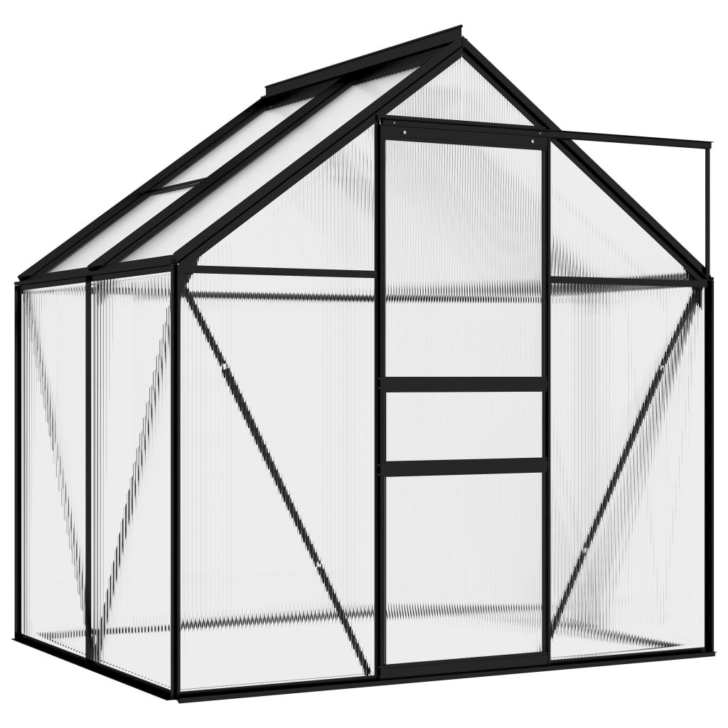 Skleník antracitový hliníkový 2,47 m²