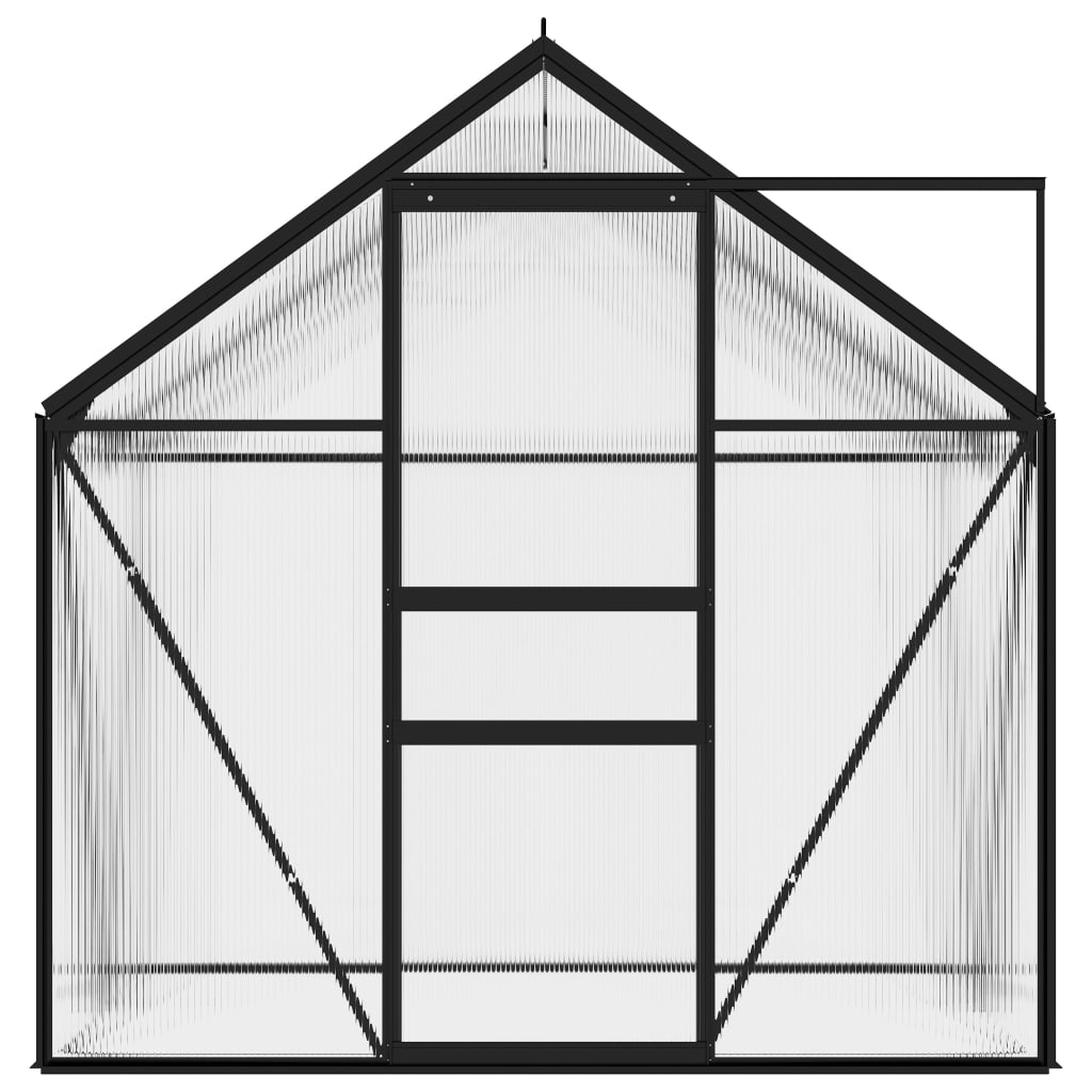 Skleník antracitový hliníkový 2,47 m²