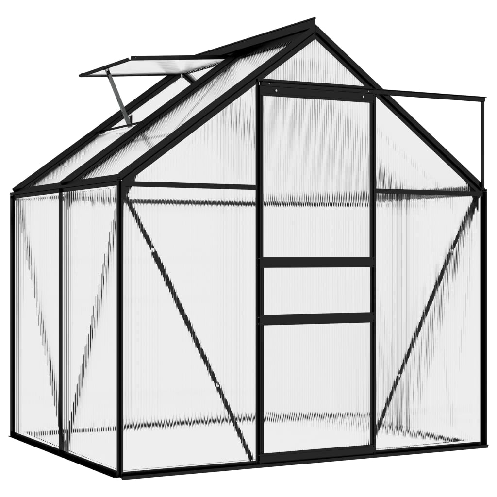 Skleník antracitový hliníkový 2,47 m²