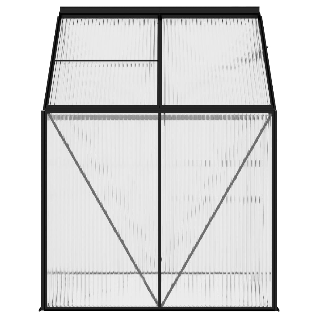 Skleník antracitový hliníkový 2,47 m²