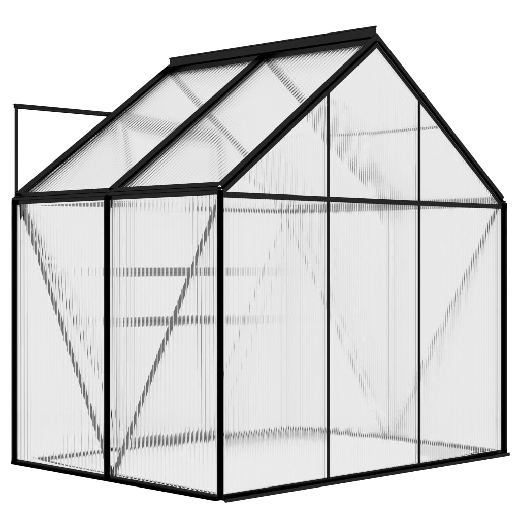 Skleník antracitový hliníkový 2,47 m²