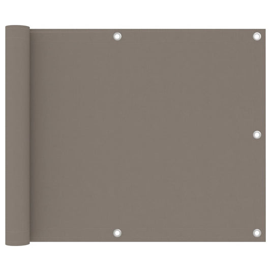 Balkónová zástěna taupe 75 x 600 cm oxfordská látka