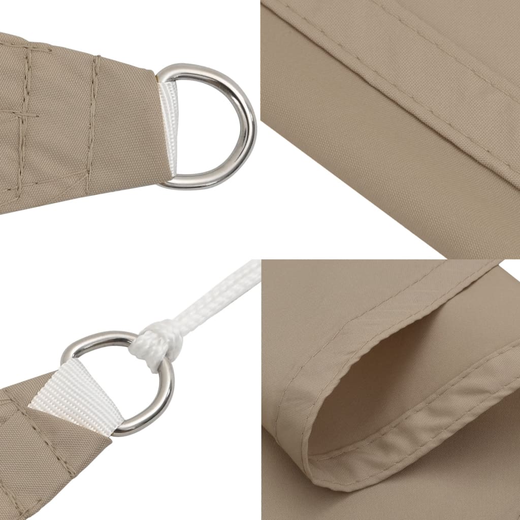 Stínící plachta oxfordská látka obdélníková 3,5 x 4,5 m taupe