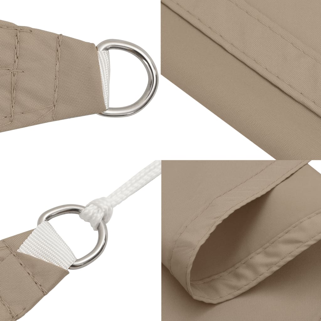 Stínící plachta oxfordská látka trojúhelník 3,6x3,6x3,6 m taupe