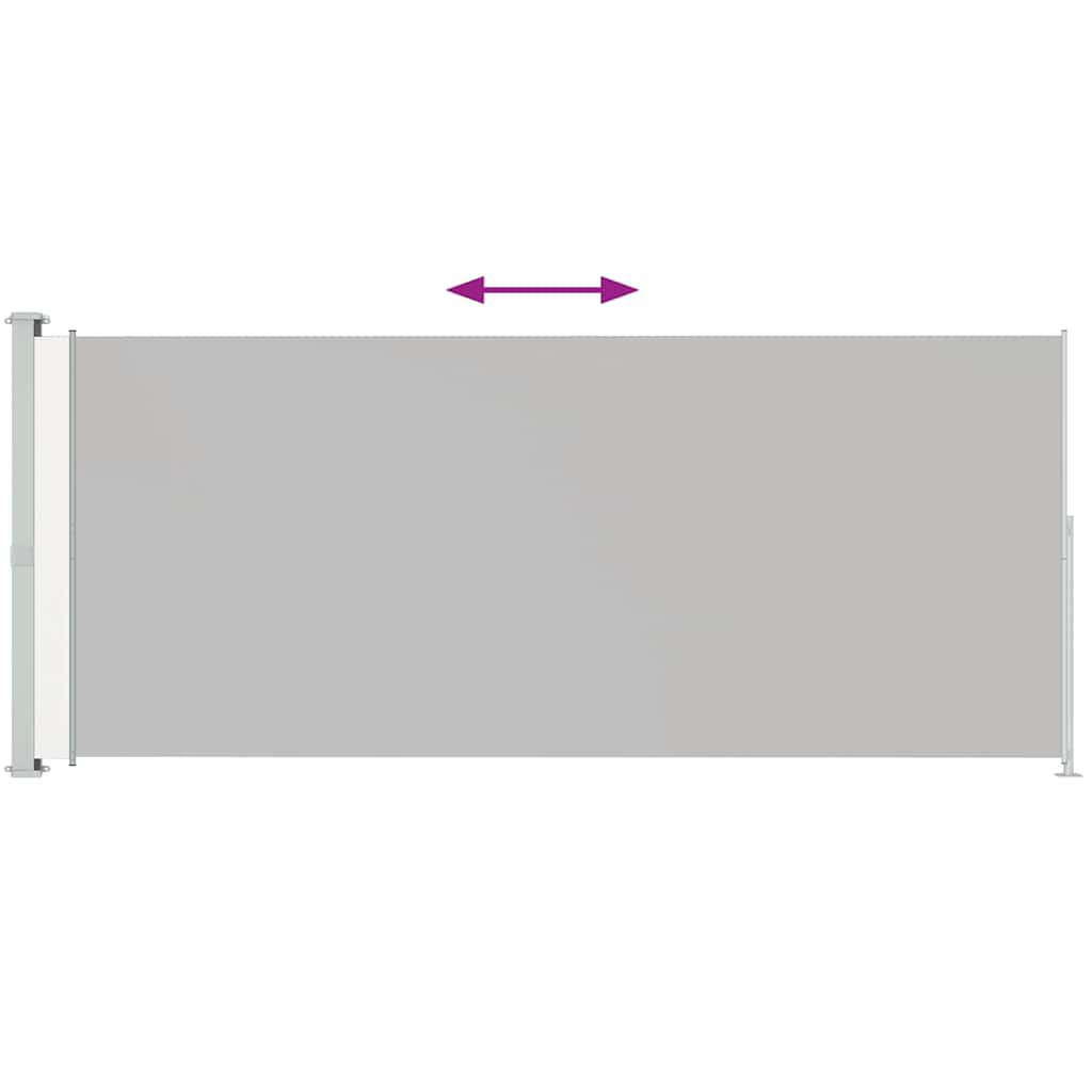 Zatahovací boční markýza 220 x 500 cm krémová