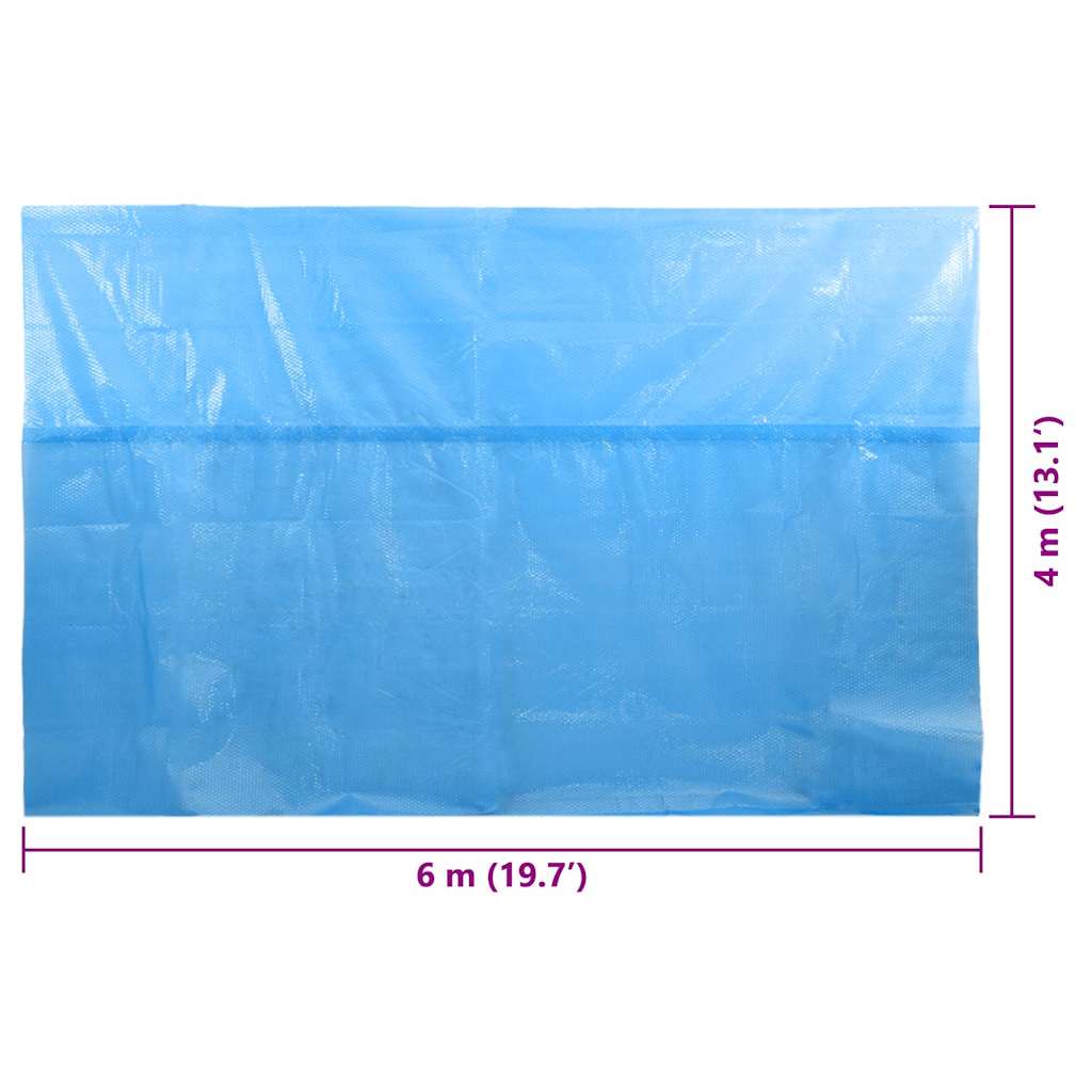 Obdélníkový kryt na bazén 600 x 400 cm PE modrý