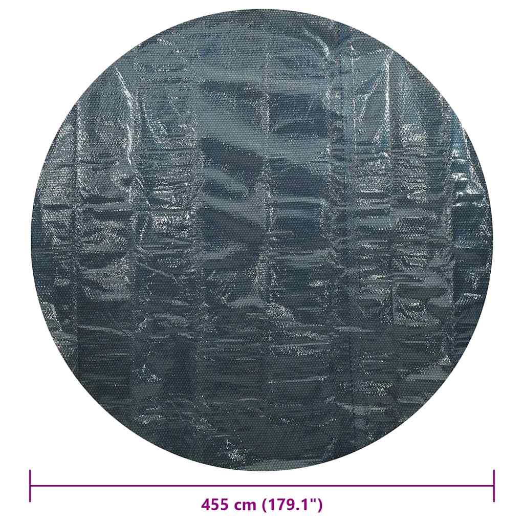 Plovoucí PE solární plachta na bazén 455 cm černo-modrá