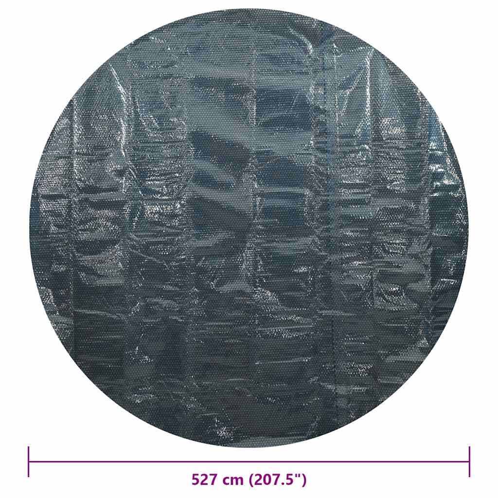 Plovoucí PE solární plachta na bazén 527 cm černo-modrá