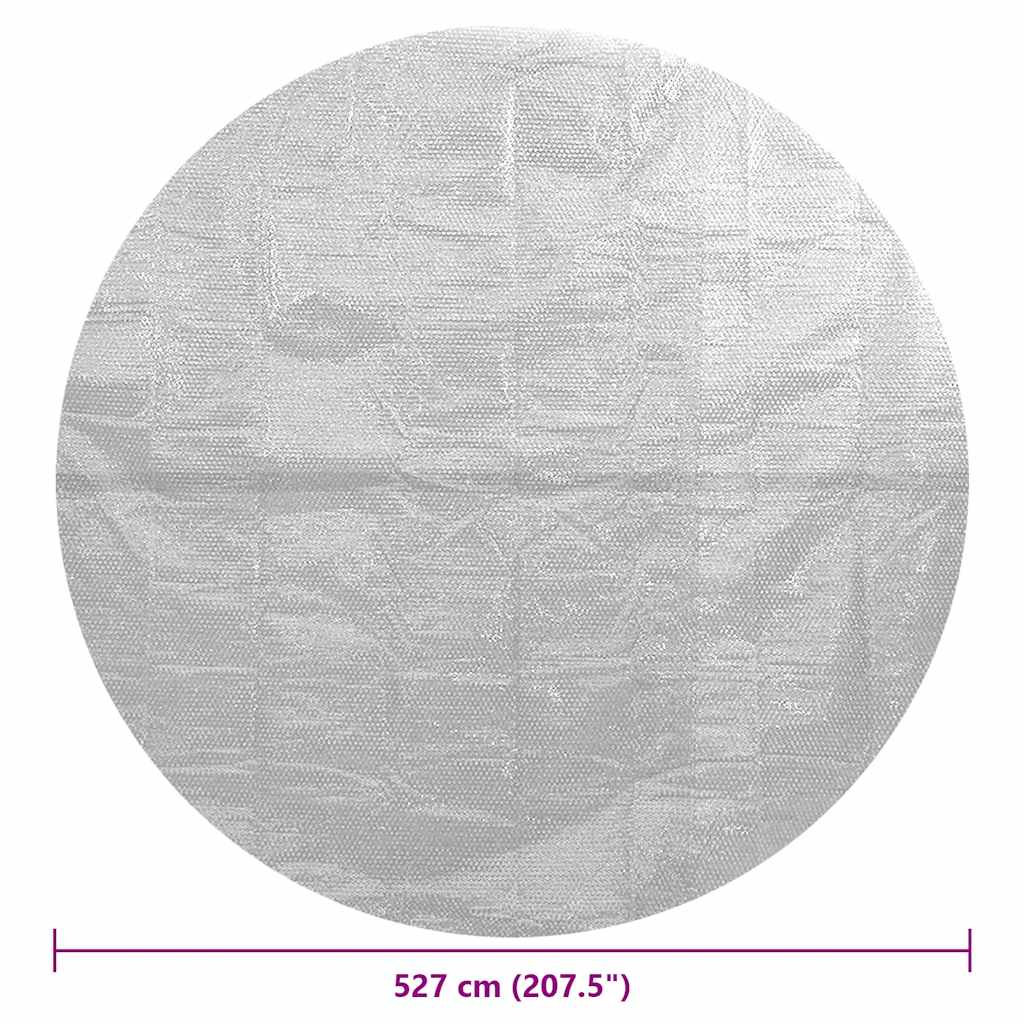 Plovoucí PE solární plachta na bazén 527 cm šedá
