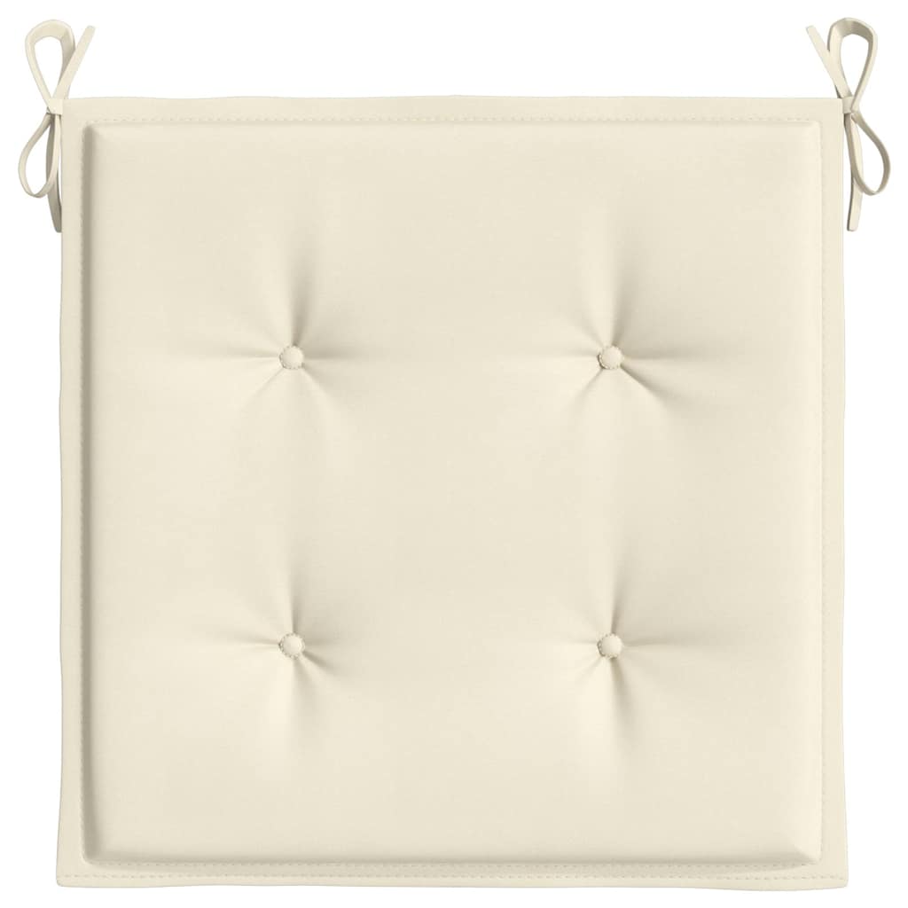 Podušky na zahradní židli 2 ks krémové 40x40x4 cm látka oxford