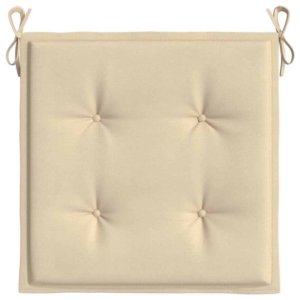 Podušky na zahradní židli 6 ks béžové 40x40x4 cm látka oxford