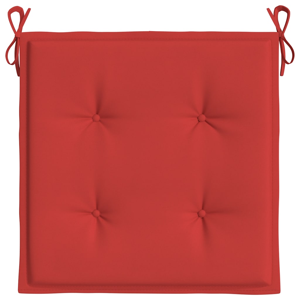 Podušky na zahradní židli 6 ks červené 40x40x4 cm látka oxford