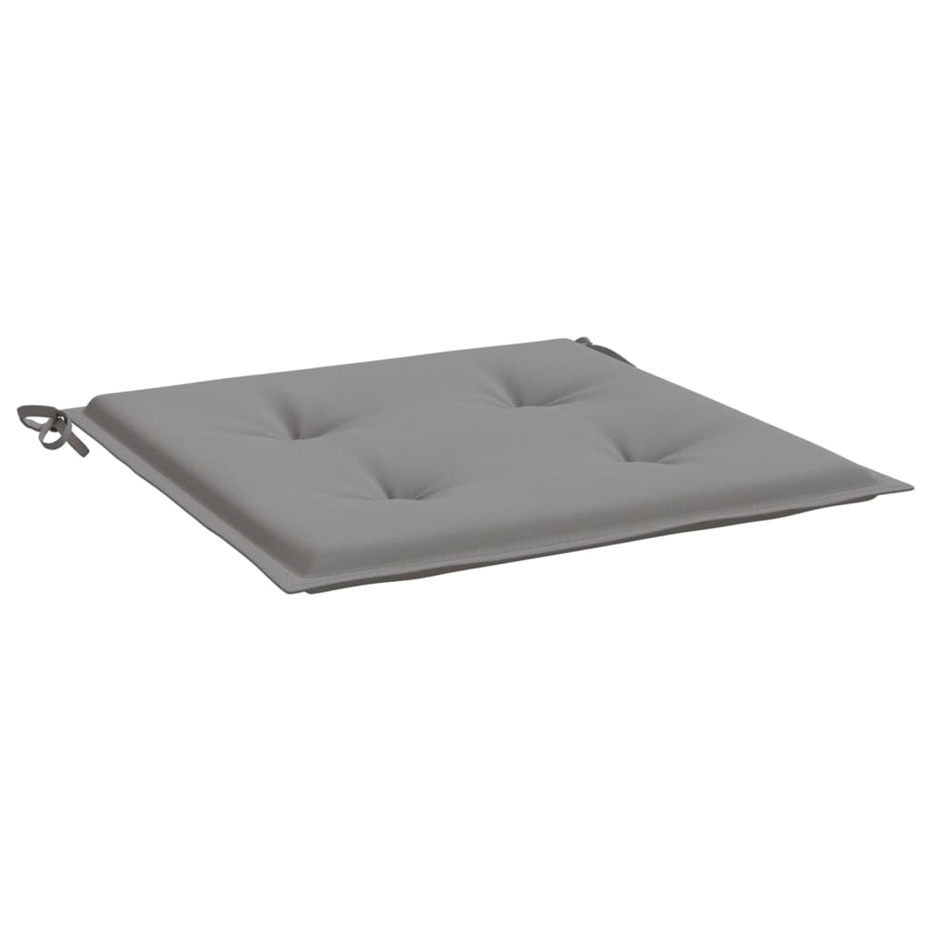 Podušky na zahradní židli 4 ks šedé 50 x 50 x 3 cm látka oxford