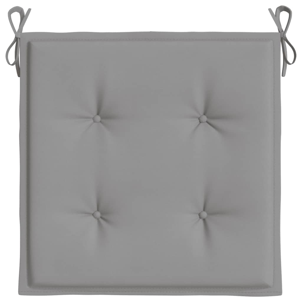 Podušky na zahradní židli 4 ks šedé 50 x 50 x 3 cm látka oxford