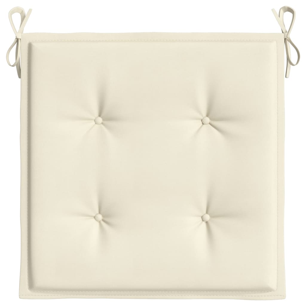 Podušky na zahradní židli 4 ks krémové 50x50x3 cm látka oxford