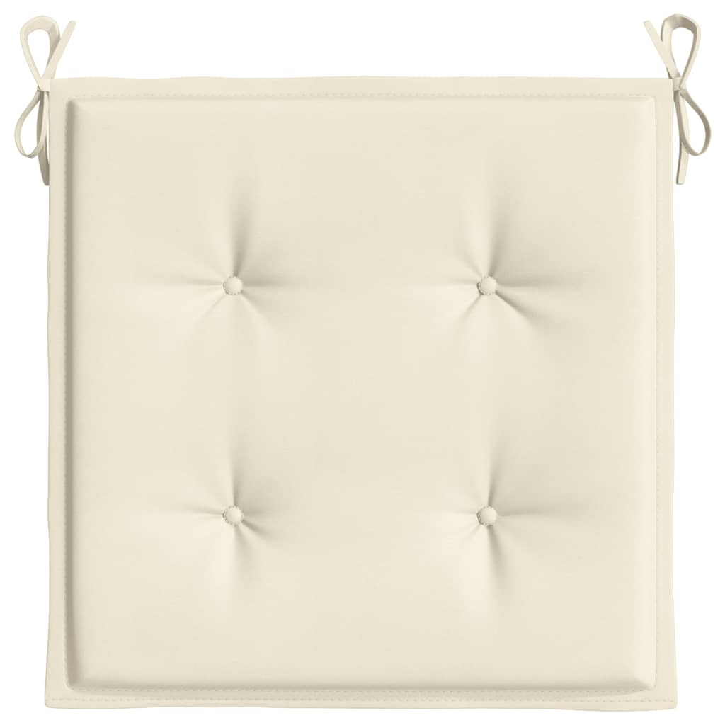 Podušky na zahradní židli 6 ks krémové 50x50x3 cm látka oxford