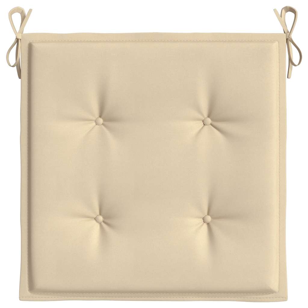 Podušky na zahradní židli 4 ks béžové 50x50x4 cm látka oxford