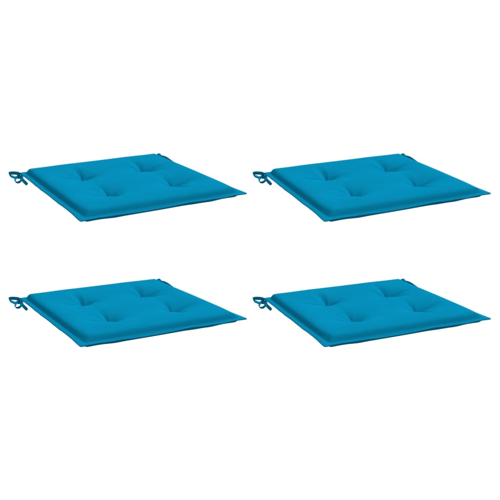 Podušky na zahradní židli 4 ks modré 50x50x3 cm látka oxford