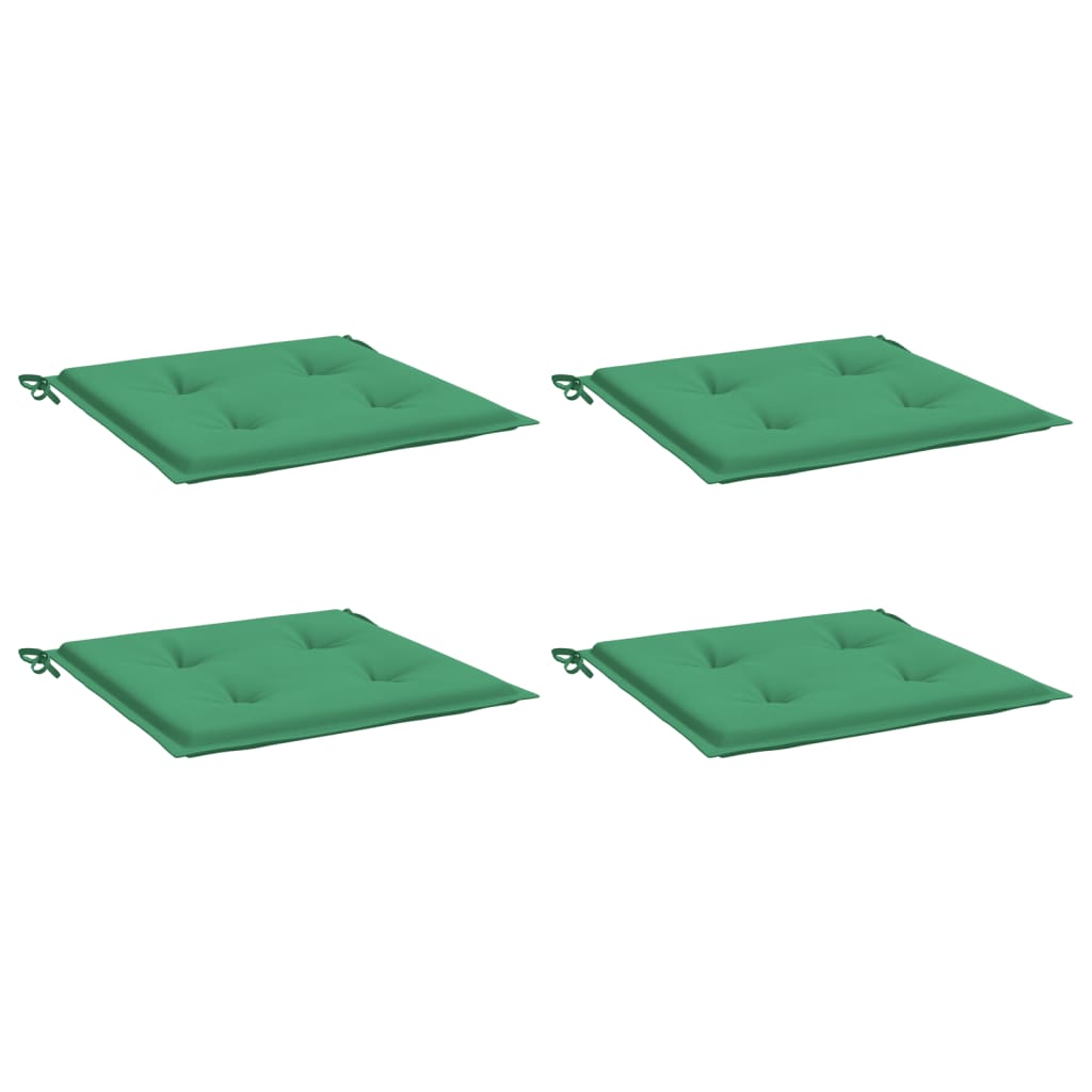 Podušky na zahradní židli 4 ks zelené 50x50x3 cm látka oxford